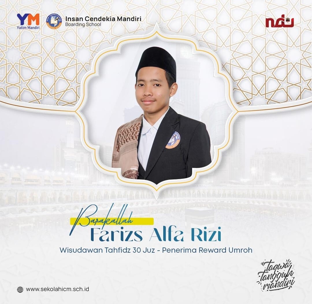 Kisah Farizh Alfa Rizi, siswa Sekolah ICM berangkat umroh gratis berkat hafidz Al-Qur’an